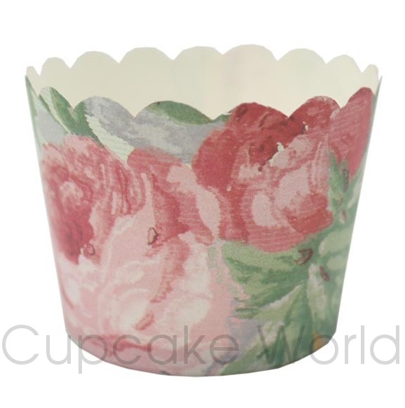 ROBERT GORDON FLORAL ROSE CUPCAKE BAKING CUPS PETIT x25 ROBERT GORDON FLORAL ROSE CUPCAKE BAKING CUPS PETIT x25
